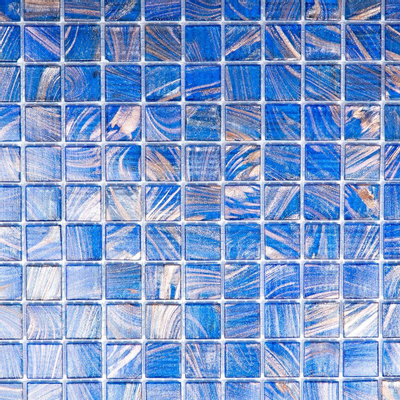 The Mosaic Factory Amsterdam mozaïektegel 2x2x0.4cm voor wand en vloer voor binnen en buiten vierkant Glas Midden Blauw