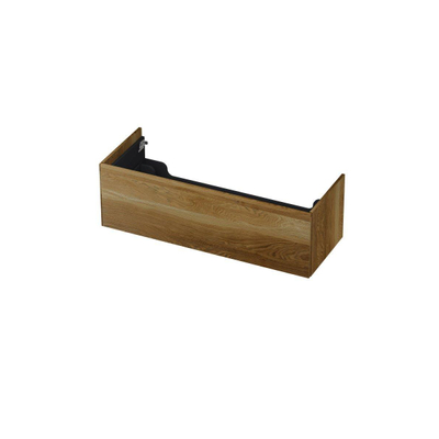 INK P2O Wastafelonderkast - 120x45x37.6cm - 1 lade - push 2 open - recht opdekfront - eiken Massief eiken ash grey