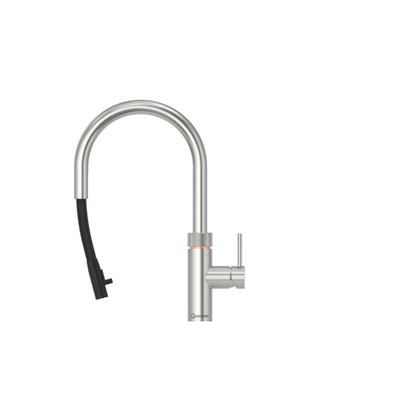 Quooker flex kokendwaterkraan - draaibare & uittrekbare uitloop - Combi+ incl. Cube reservoir - Warm / kokend / bruisend / gefilterd water - RVS