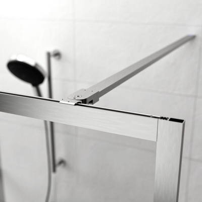 Sealskin Contour inloop douche type A3 98 cm breed, 200 cm hoog, RVS, 6 mm helder veiligheidsglas