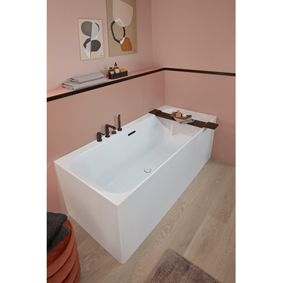 Villeroy & boch Loop duobad - 180x80cm - rechthoek - acryl Wit Alpin glans