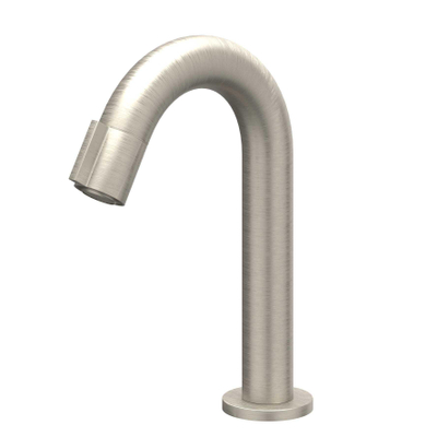 IVY Pact Fonteinkraan - gebogen - opbouw - laag - Geborsteld nickel PVD