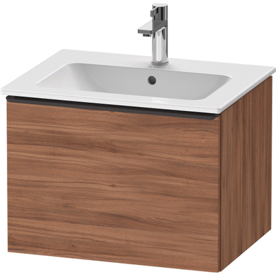 Duravit D-Neo wastafelonderkast 61x44x46.2cm 1 lade Noten Mat