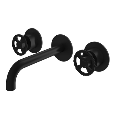 Hotbath Cobber @work afbouwdeel voor wastafelmengkraan met 18cm uitloop mat zwart SHOWROOMMODEL