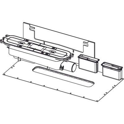 Tece DrainProfile Inbouwdeel - diepte 95mm - met zijaansluiting - waterslot 50mm