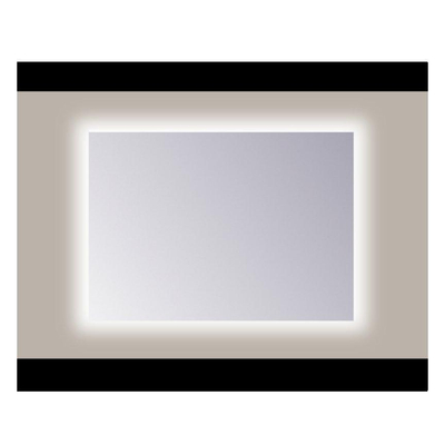 Sanicare Q-mirrors spiegel zonder omlijsting / PP geslepen 100 cm rondom Ambiance cool White leds