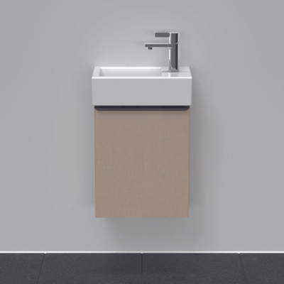 Duravit D-Neo wastafelonderkast 36.4x44x22.2cm Linksdraaiend 1 deur Linnen Mat