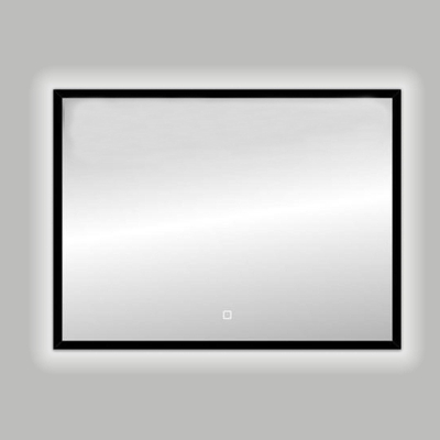 Best Design Nero Black Solaro LED spiegel 80x60cm aluminium zwart