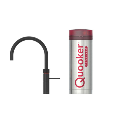 Quooker Fusion Round kokendwaterkraan - draaibare uitloop - PRO3 reservoir - Warm / kokend water - Zwart