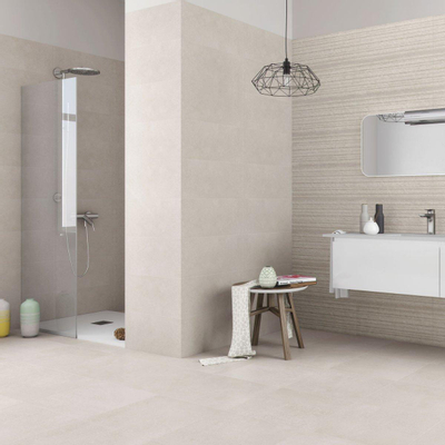 Cifre Ceramica Neutra wand- en vloertegel - 30x60cm - 9mm - Rechthoek - Betonlook - Creme mat