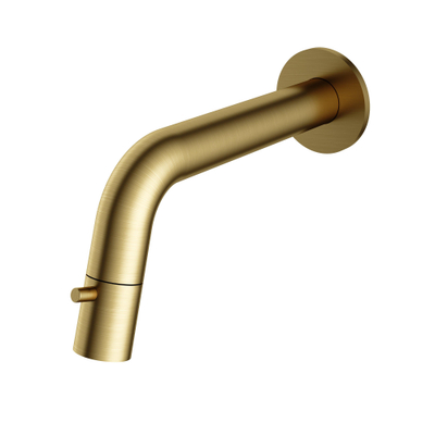 Hotbath Cobber Fonteinkraan inbouw - uitloop 18.6cm - inkortbaar - PVD - geborsteld messing