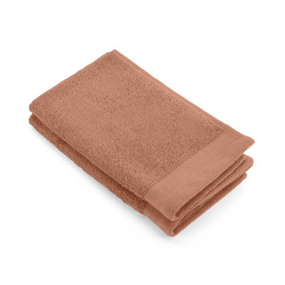 Walra Soft Cotton Gastendoek set van 2 30x50cm 550 g/m2 Terra OUTLETSTORE