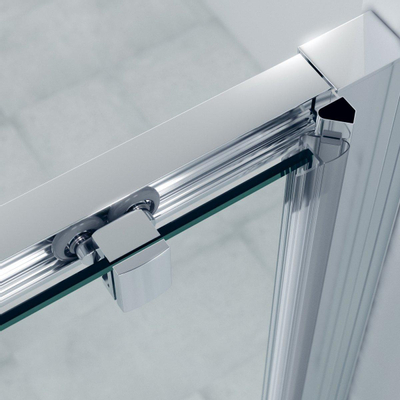 Saniclass ID06 Quick Fit Schuifdeur - 90x190cm - 6mm veiligheidsglas - alu profiel - anti kalk - chroom