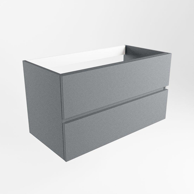 Mondiaz VICA wastafelonderkast - 90x45x50cm - 2 lades - softclose - Plata