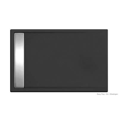 Xenz easy tray douchevloer 110x90x5cm rechthoek acryl ebony