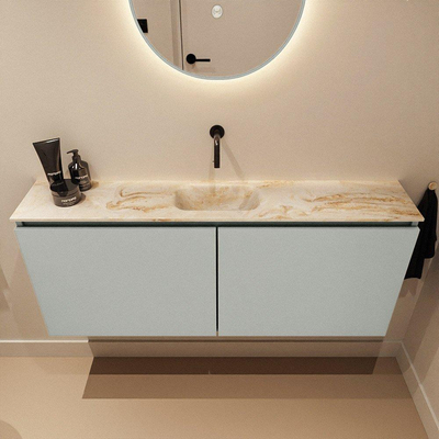 MONDIAZ TURE-DLUX 120cm toiletmeubel Greey. EDEN wastafel Frappe positie midden. Zonder kraangat.