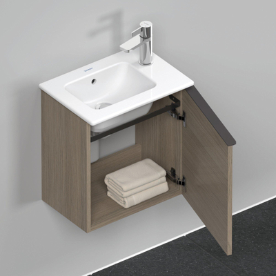 Duravit D-Neo wastafelonderkast 41x44x27.4cm Rechtsdraaiend 1 deur Eiken (terra) Mat