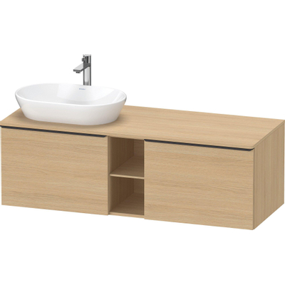 Duravit D-Neo wastafelonderkast 140x45.9x55cm 2 lades Natuur eiken Mat