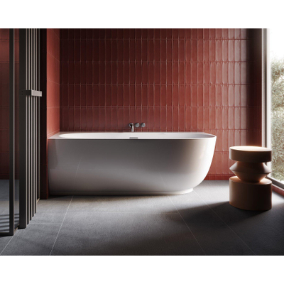 Riho Phatos Halfvrijstaand bad - 170x80cm - hoek links - acryl - glans wit