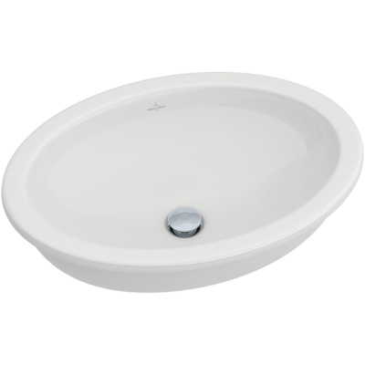 Villeroy en Boch Loop en Friends inbouwwastafel 66x47cm met overloop zonder kraangat ceramic+ wit