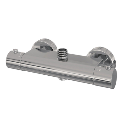 Brauer Chrome Edition Regendoucheset opbouw - hoofddouche 30cm - glijstang - handdouche rond 3 standen - gladde knoppen - chroom