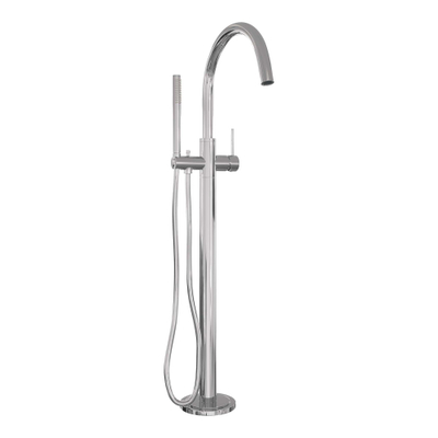 Brauer Chrome Edition Staande Badkraan - handdouche staaf 1 stand -2 gladde knoppen - PVD - chroom