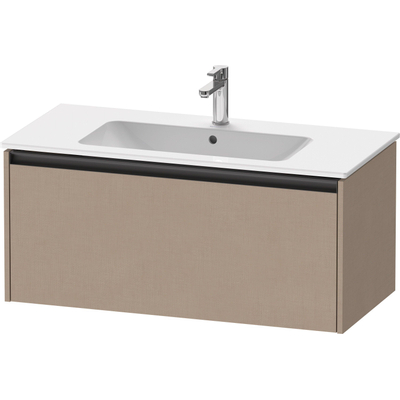 Duravit Ketho 2 wastafelonderbouwkast met 1 lade 101x48x44cm met greep antraciet Linnen mat