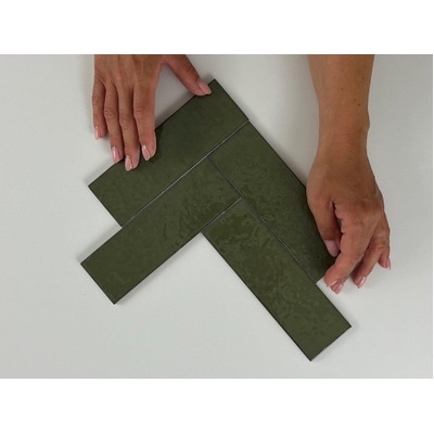 Equipe Cerámicas Kalma wandtegel - 6x18.6cm - Selva glans (groen)