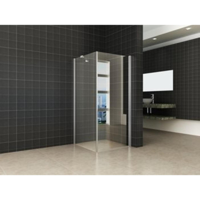 Wiesbaden Salone cabine met 1 draaideur 1000 x 1000 x 2000 x 8 mm nano helder glas/chroom