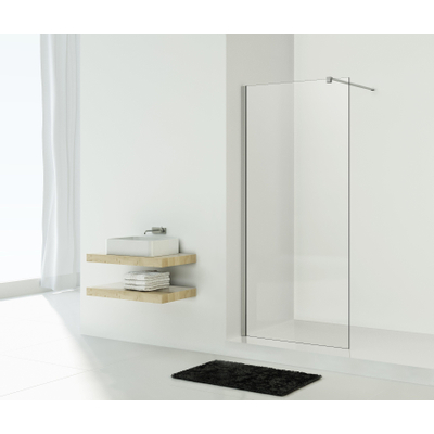 Sanimar Wet Room inloopdouche 140x200cm met 10mm veiligheidsglas chroom