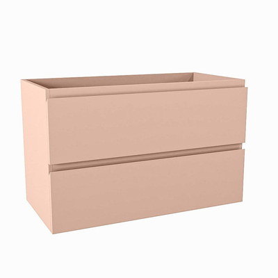 Mondiaz HAY wastafelonderkast - 80x40x50cm - 2 lades - uitsparing midden - softclose - Rosee