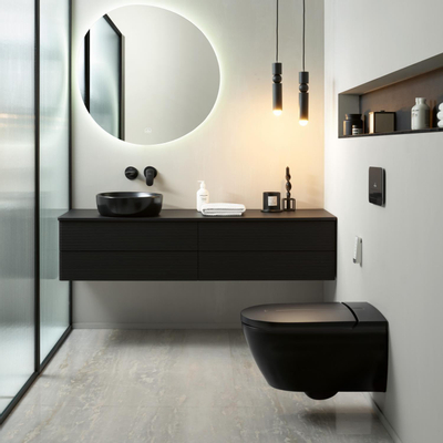 Villeroy & Boch Viclean I200 Douche WC - spoelrandloos - directflush - CeramicPlus - Pure black (mat zwart)