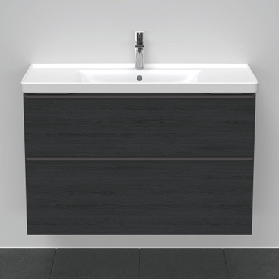 Duravit D-Neo meubelset m. wastafelonderbouwkast m. 2 laden m. softclose 100x20x48cm incl. wastafel zwart eiken mat