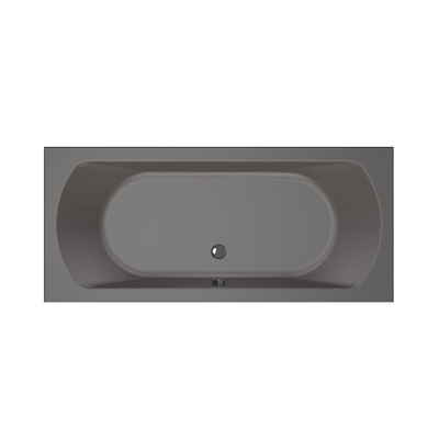 Xenz Lagoon ligbad - 180x80cm - met overloop - zonder afvoer - Acryl Antraciet Mat OUTLETSTORE