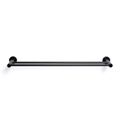 Ozean Eternal Handdoekhouder - dubbel - rond - mat zwart OUTLETSTORE