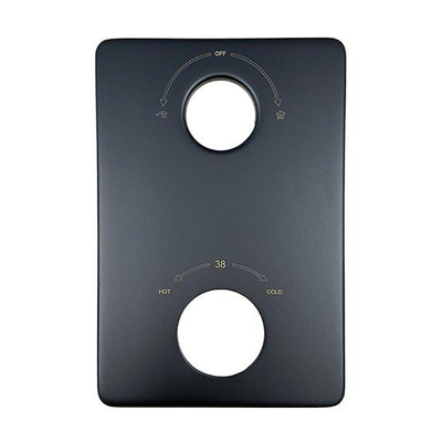 Wiesbaden 8mm verlengset mat zwart tbv 2-knops douchethermostaat