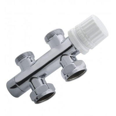 Riko thermostatisch 3/4 onderblok recht chroom