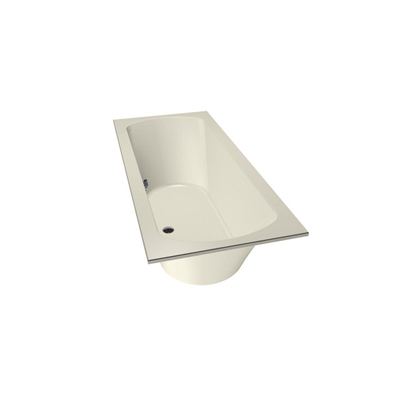 Xenz Lagoon ligbad - 170x75cm - met overloop - zonder afvoer - Acryl Pergamon