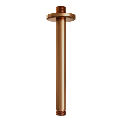 Brauer Copper Carving Regendoucheset inbouw - hoofddouche 30cm - plafondarm 20cm - 3 carving knoppen - handdouche staaf 1 stand - - PVD - geborsteld koper