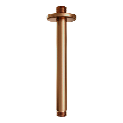 BRAUER Copper Carving Thermostatische Regendouche inbouw - drukknoppen - SET 54 - 30cm hoofddouche - plafondarm - staaf handdouche - doucheslang - wandaansluitbocht - koper geborsteld PVD