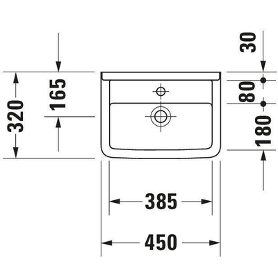 Duravit Starck 3 fontein 45 x 32 cm. wit