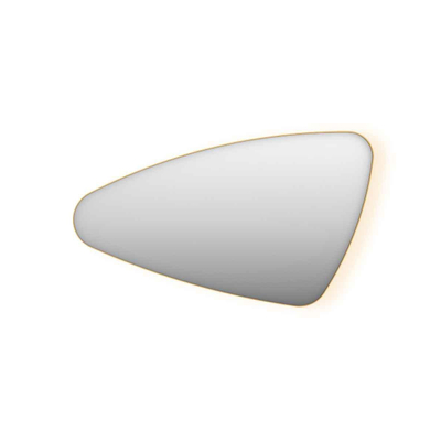 INK SP23 Spiegel - 120x4x70cm - LED - onder en boven - colour changing - dimbaar - organisch - in stalen kader - links aluminium Mat goud