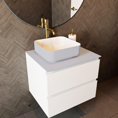 Mondiaz TOP 51 Topblad - 40x51x0.9cm - geschikt voor afdekplaat - Solid surface - Cale