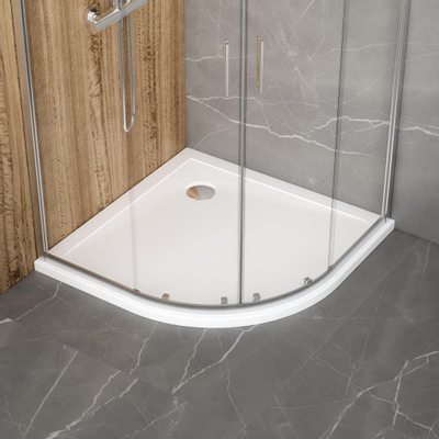 ZEZA Selva Douchebak - 100x100x4cm - kwartrond - acryl - glans wit