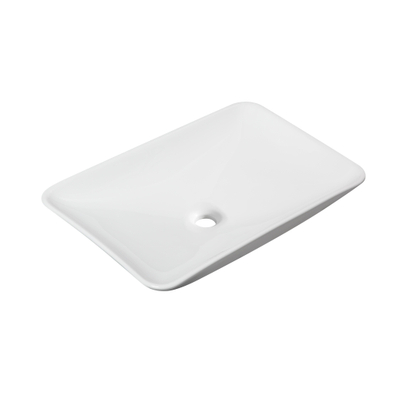 Wiesbaden Karé waskom rechthoekig 58 x 36 x 11,5 cm keramiek glans wit