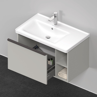 Duravit D-Neo wastafelonderkast 78.4x44x45.2cm 1 lade met softclose Betongrijs Mat