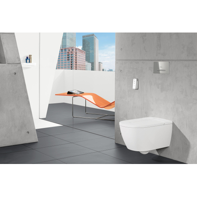Villeroy & Boch Viconnect WC bedieningsplaat kunststof 2-knops Black Matt - OUTLET UDEN