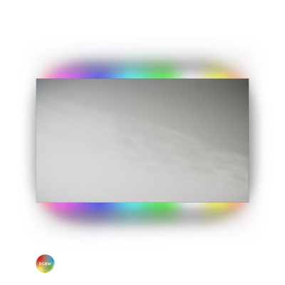 Looox C line spiegel - 160x70cm - led verlichting - boven en onder - aluminium