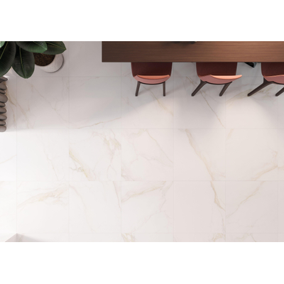 SAMPLE Cifre Cerámica Diamond Gold mat gerectificeerd Vloer- en Wandtegel Natuursteen look Mat Wit