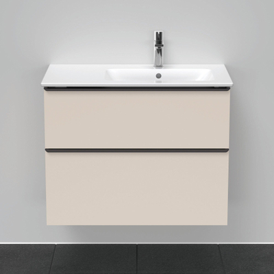 Duravit D-Neo wastafelonderkast 81x62.5x46.2cm 2 lades Taupe Mat